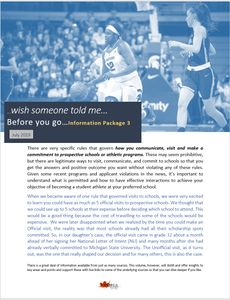 Wish Someone Told Me - Information Package 03:  Communication, Visits, & Commitments